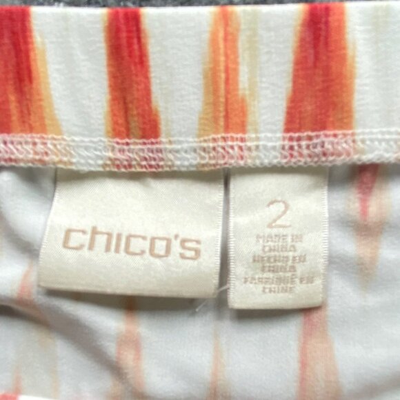 Chico's Skirt Women's 2 US Medium Asymmetrical Midi Tribal Boho Cottage Fairy‎ - Picture 4 of 16